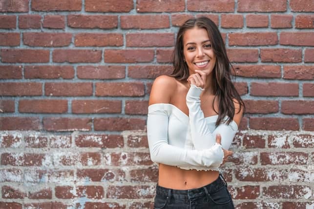 a young beautiful woman posing
