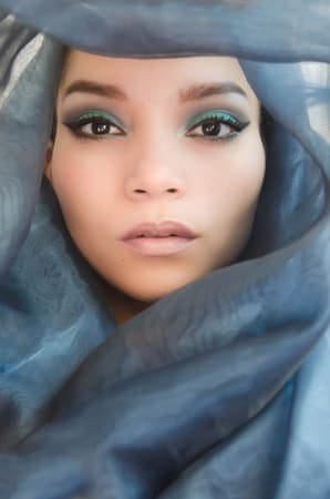 a portrait of a beautiful Muslim woman